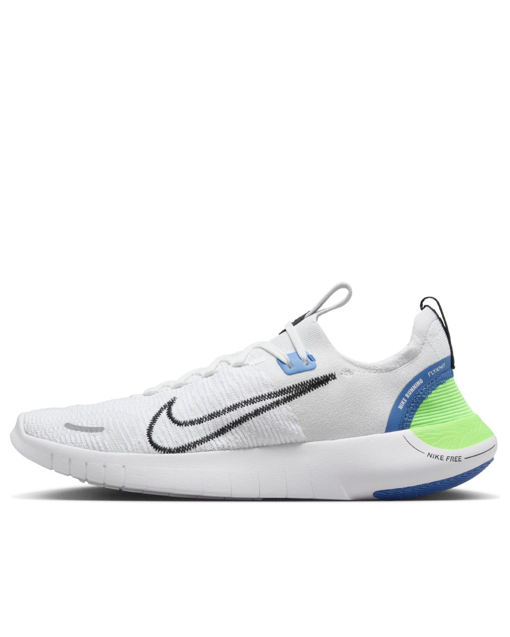Nike Free Run Flyknit Next Nature White/Black/Platinum Tint/Star Blue