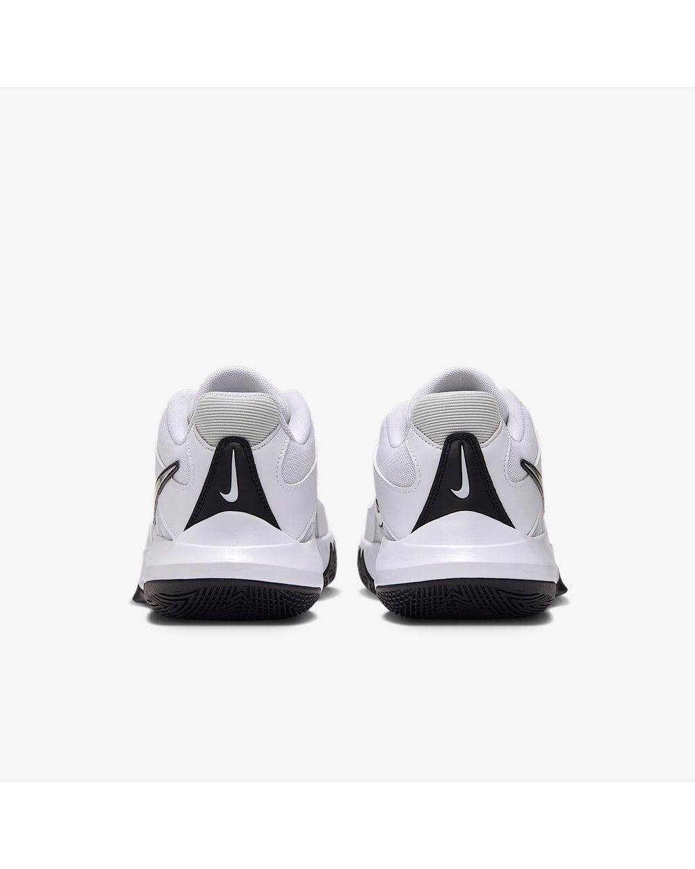 Nike Men's Hyperspeed Court 2 Volleyball Shoes - White/Black/Metallic Silver, back view
