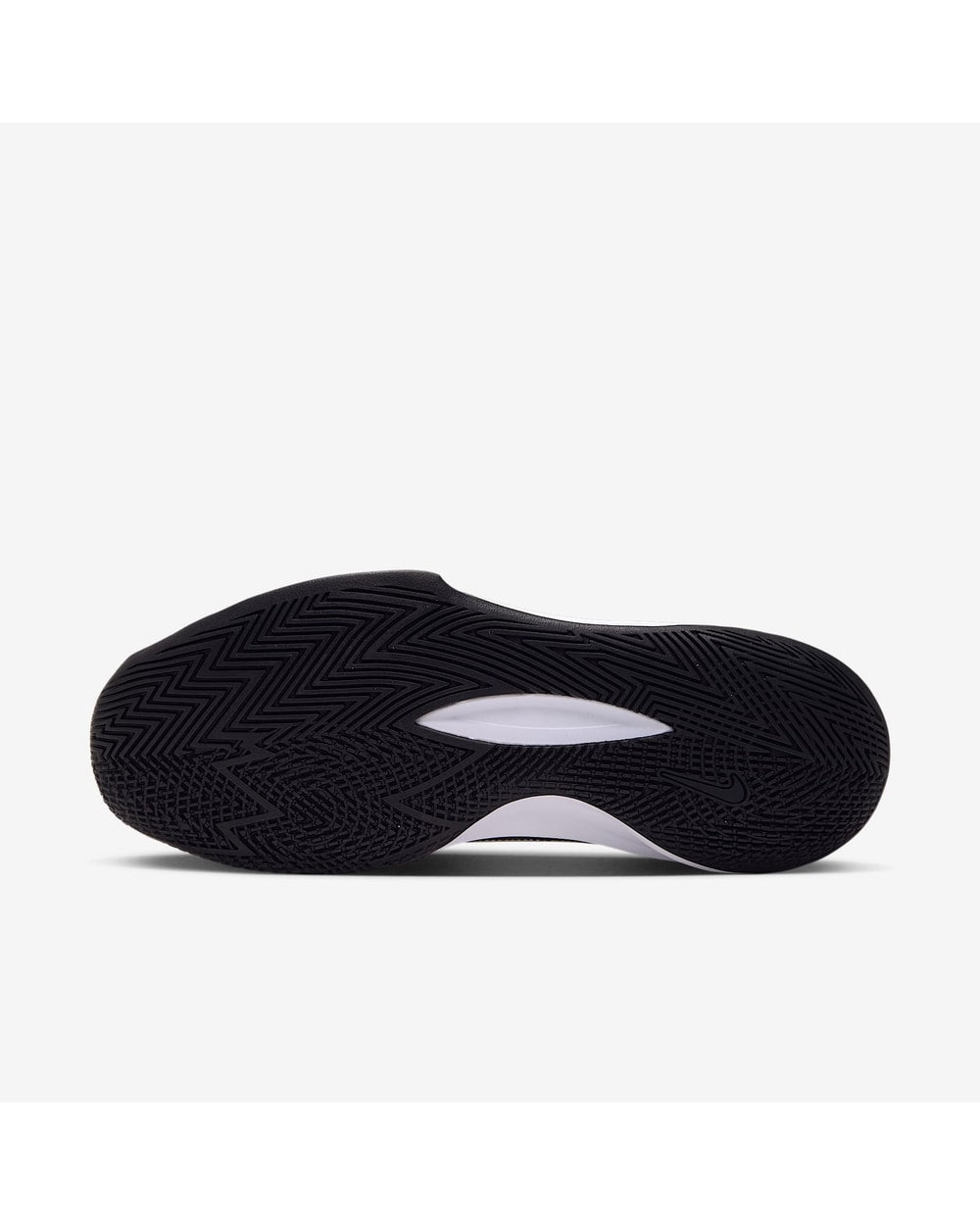 Nike Men's Hyperspeed Court 2 Volleyball Shoes - White/Black/Metallic Silver, outsole view