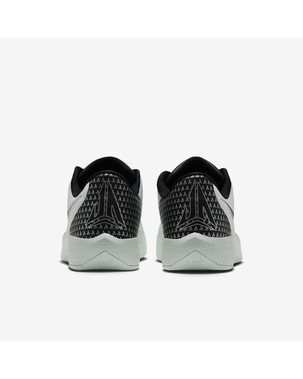 Nike Men's Ja Twelve Time Basketball Shoes - White/Mint, heel view