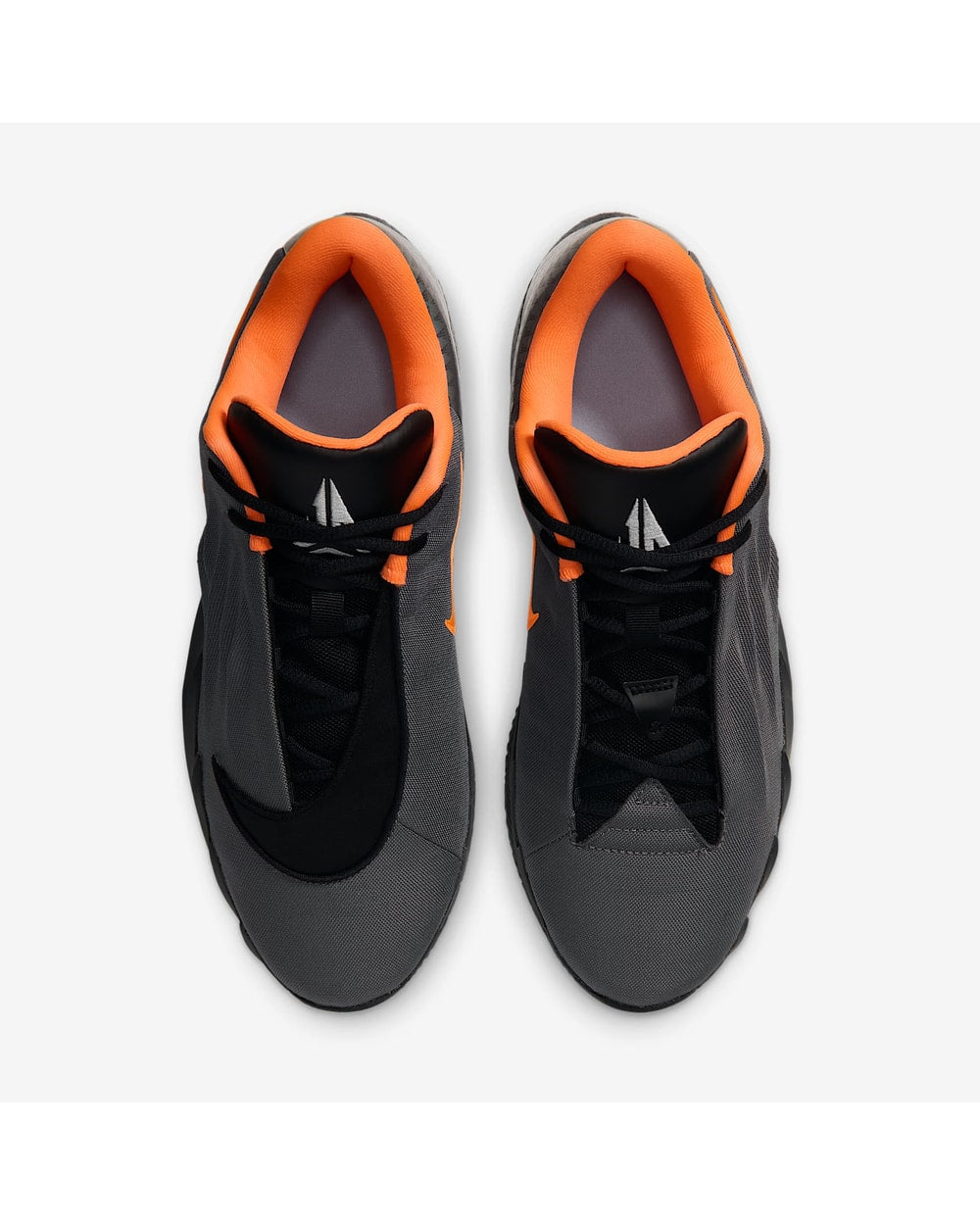 Nike Men's Ja Twelve Time Basketball Shoes - Black/Orange, top-down view