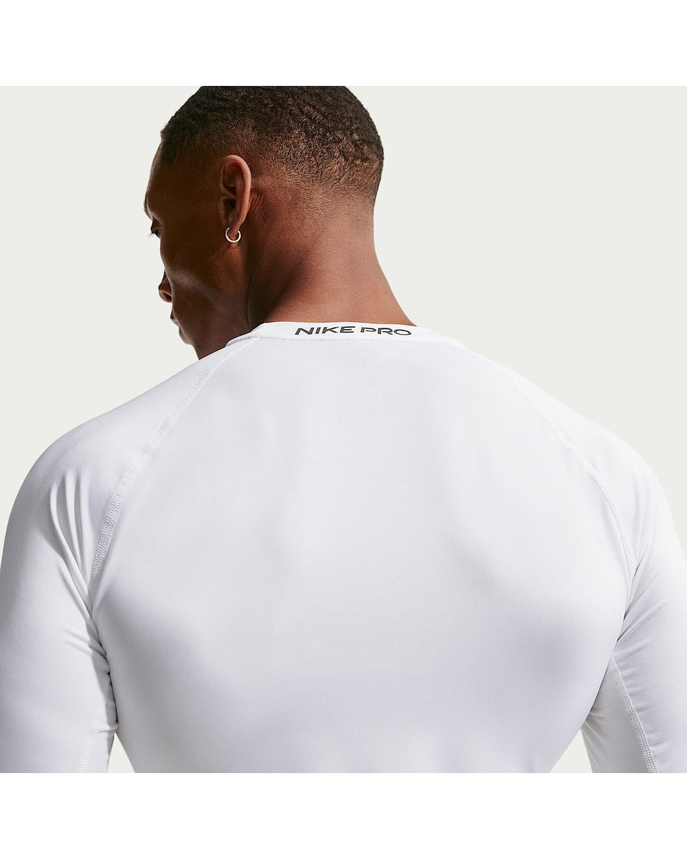 Nike Men's Pro Dri-FIT Tight Long-Sleeve Fitness Top (2026) - White, back