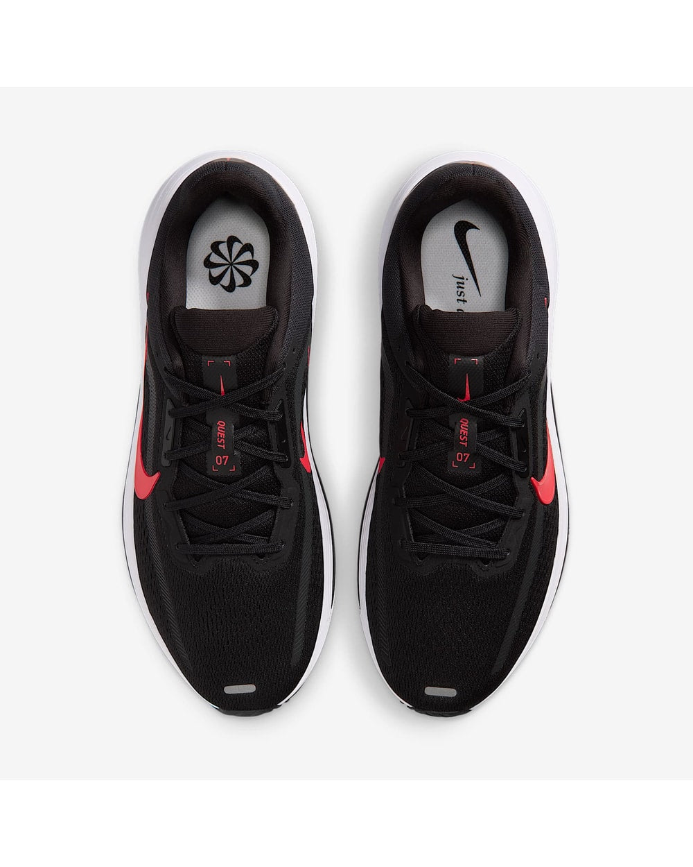 Nike Quest 7 Men's Road-Running Shoes - Black/White/Anthracite/Red Orbit - view 4