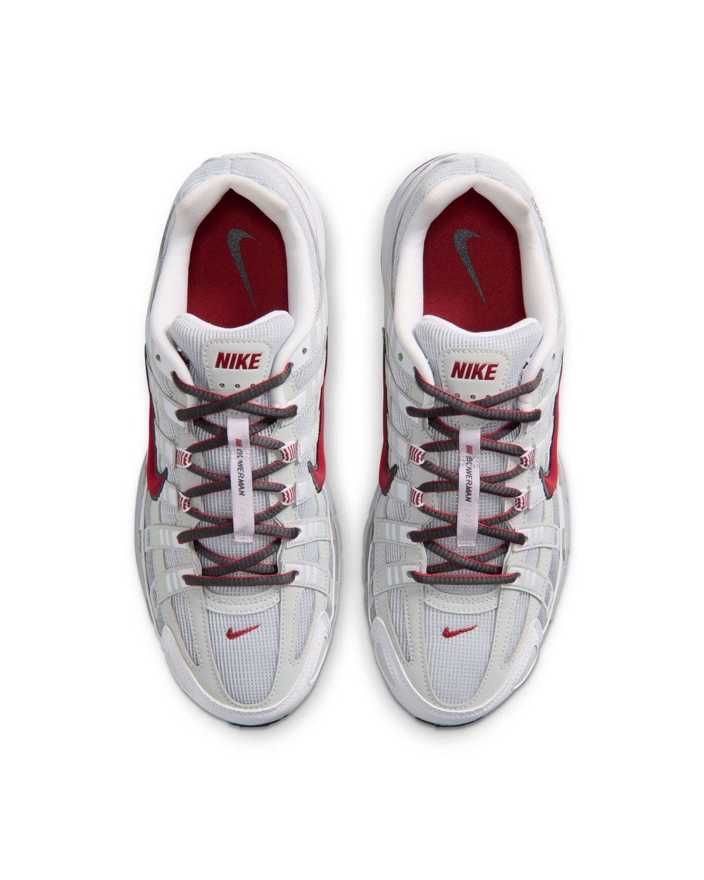 Nike P-6000 White/Dune Red top view