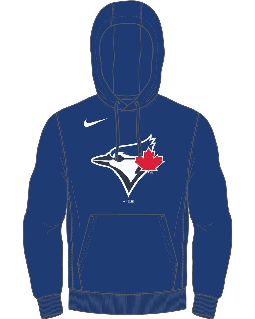 Nike Toronto Blue Jays Club Logo Fleece Pullover Hoodie