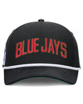 Toronto Blue Jays Nike Black Cooperstown Collection Rise Adjustable Hat - front