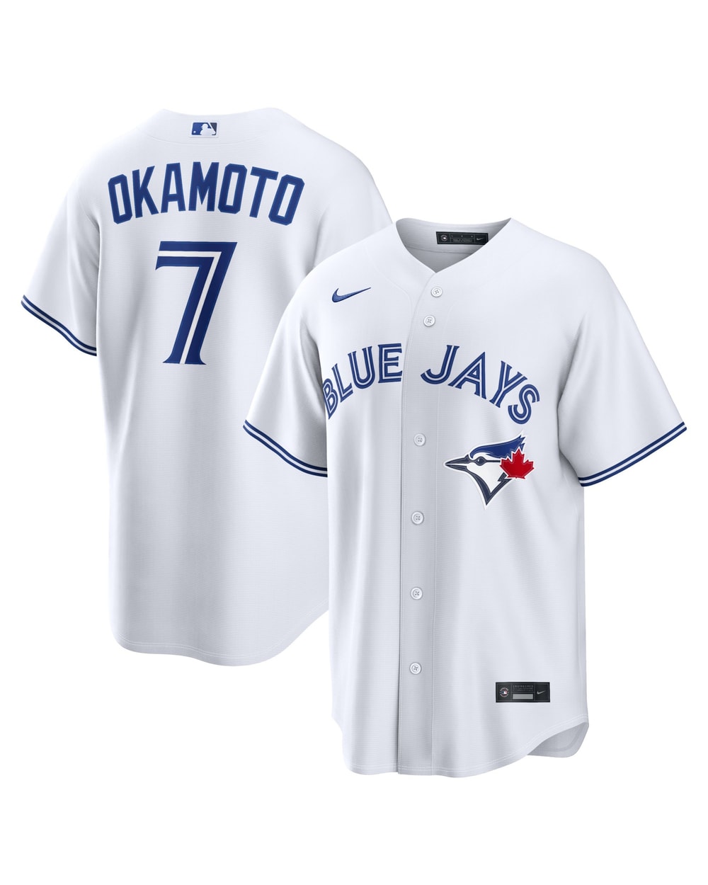 Nike Toronto Blue Jays Kazuma Okamoto White Home Replica Jersey