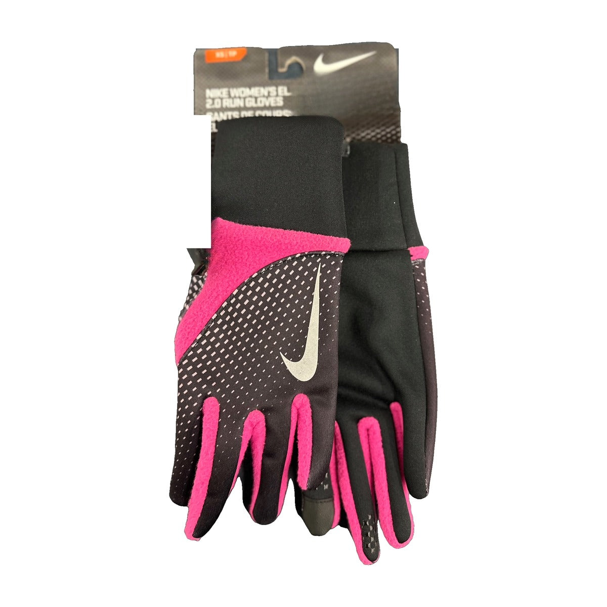 Nike Women's Printed Element Thermal Gloves - BLACK, front view