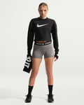 Nike Women's Pro Dri-FIT Crew-Neck French Terry Top