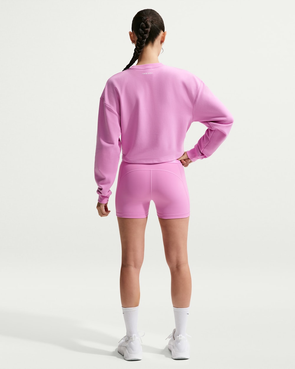 Nike Women's Pro Dri-FIT Crew-Neck French Terry Top