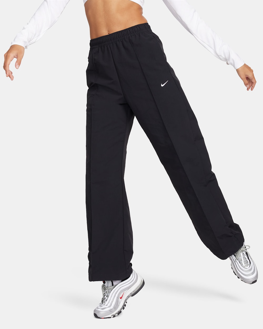 Nike Women's Sportswear Everything Wovens Mid-Rise Open-Hem Pants