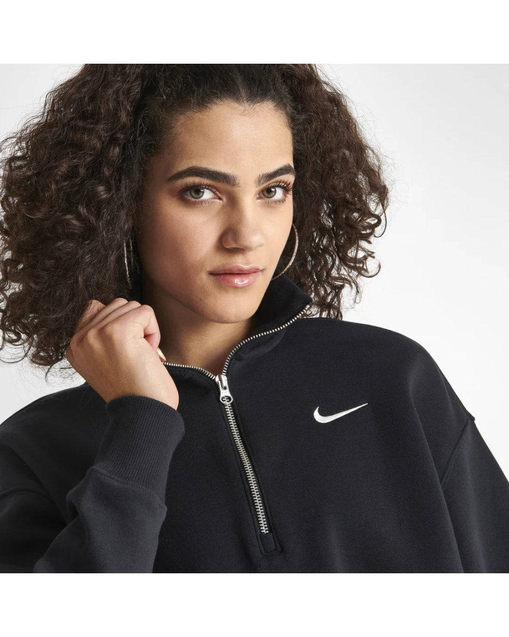 Nike Women's Sportswear Phoenix Fleece 1/4-Zip Cropped Sweatshirt