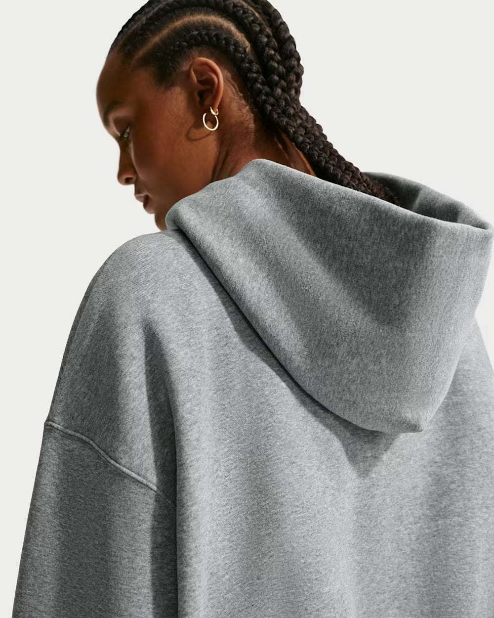 Nike Women's Sportswear Phoenix Fleece Oversized Cropped Henley Hoodie