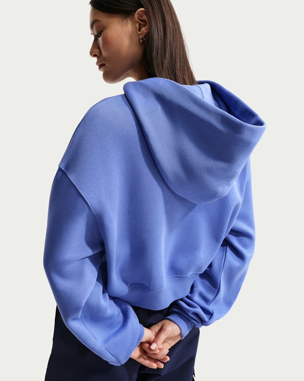 Nike Women's Sportswear Phoenix Fleece Oversized Cropped Henley Hoodie