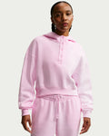 Nike Women's Sportswear Phoenix Fleece Oversized Cropped Henley Hoodie