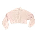 Nike Women's Studio Fleece Medium Weight Oversized 1/4-Zip Cropped Top - MYSTIC DATE, front view