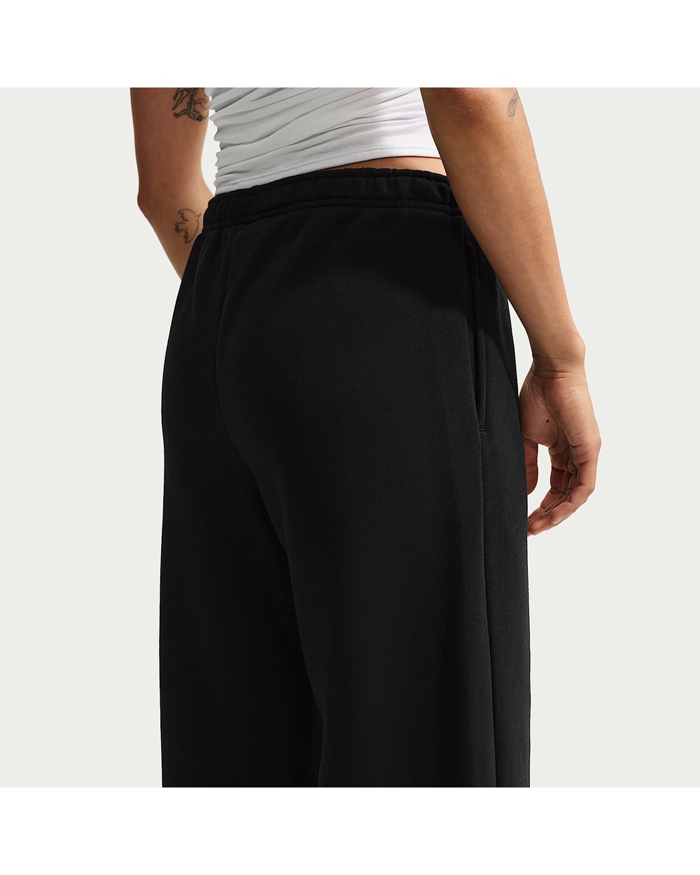 Nike Women's Studio Fleece Medium Weight Mid-Rise Wide-Leg Pants