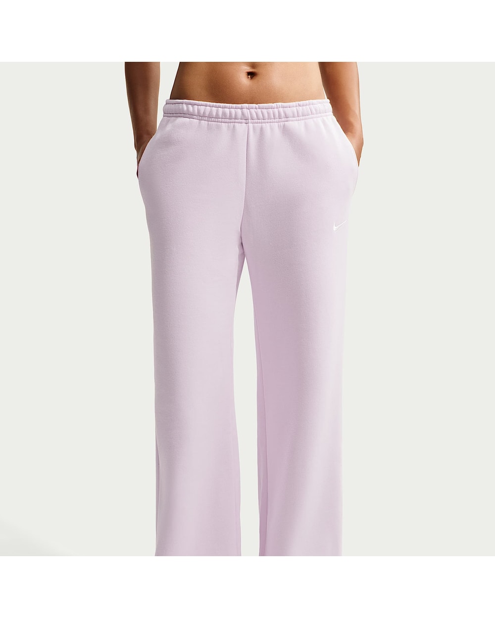 Nike Women's Studio Fleece Medium Weight Mid-Rise Wide-Leg Pants