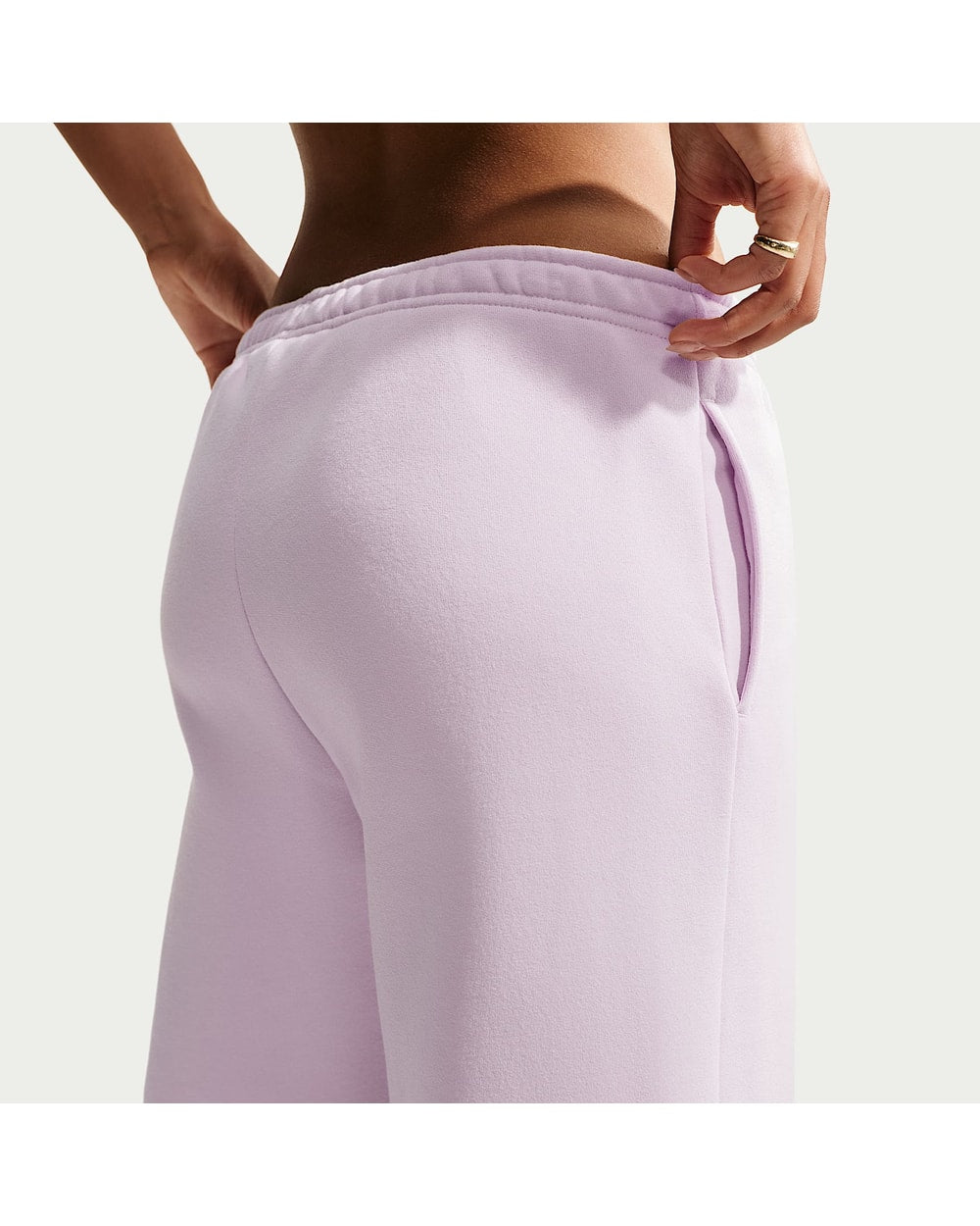 Nike Women's Studio Fleece Medium Weight Mid-Rise Wide-Leg Pants