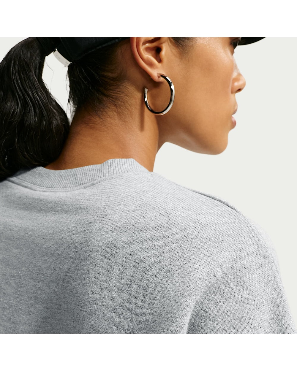 Nike Women's Studio Fleece Medium Weight Oversized Embossed Crew