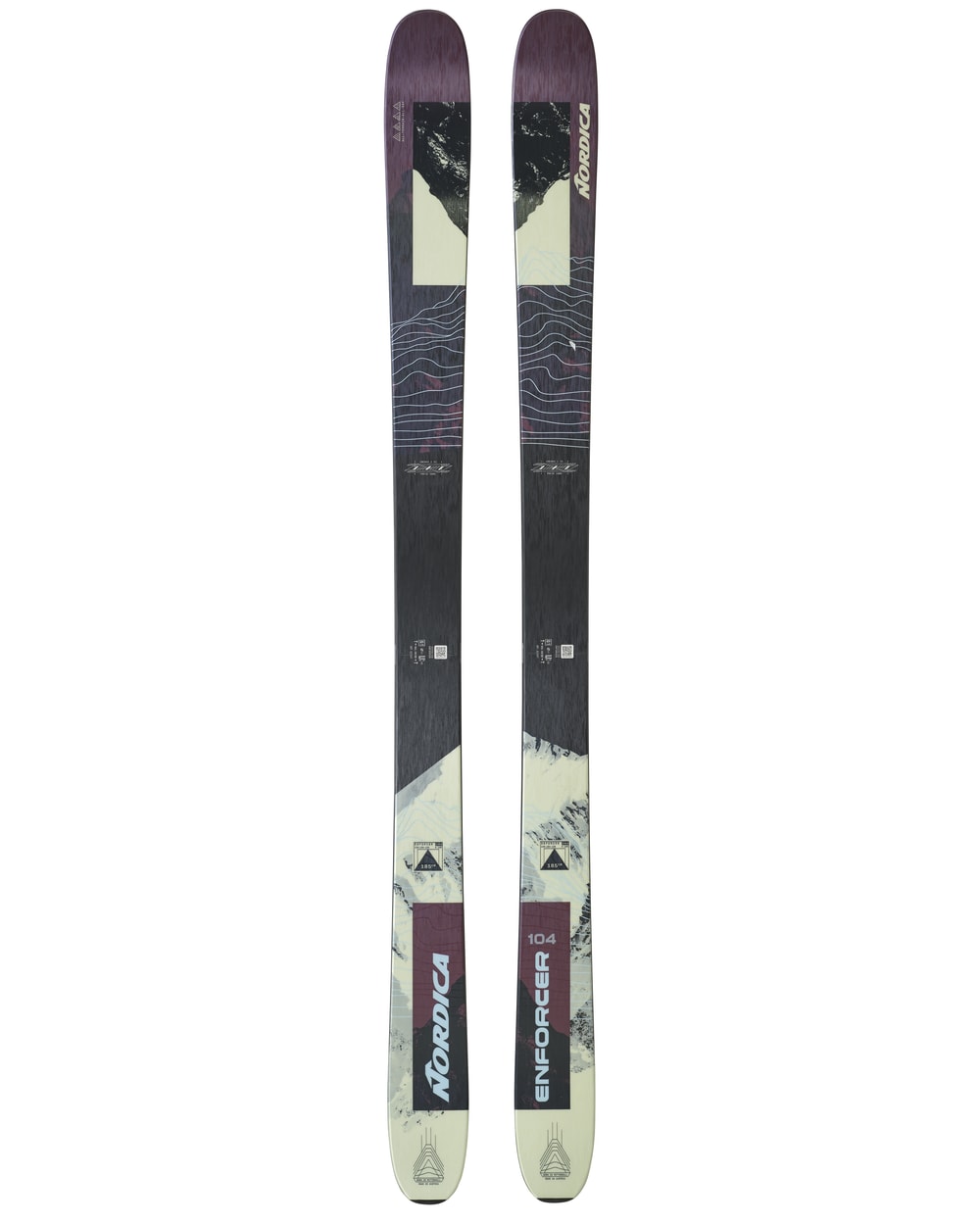 Nordica Enforcer 104 Skis - Purple/Lime, top sheet