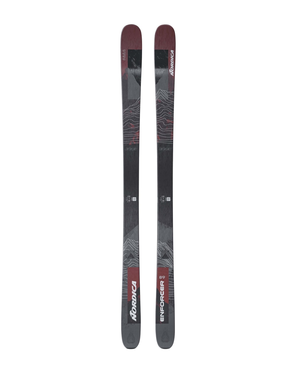 Nordica Enforcer 89 Skis - Red/Grey, top sheet