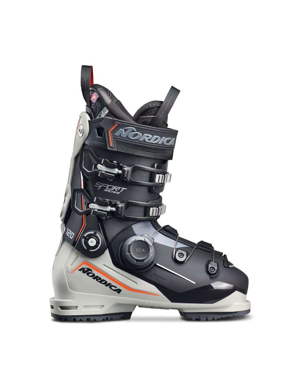 Nordica Men's Sportmachine 3 120 Boa Ski Boots - Black/Grey/Red