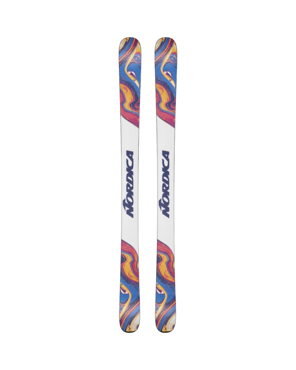 Nordica Unleashed 90 Skis - Pink/Yellow, detail view