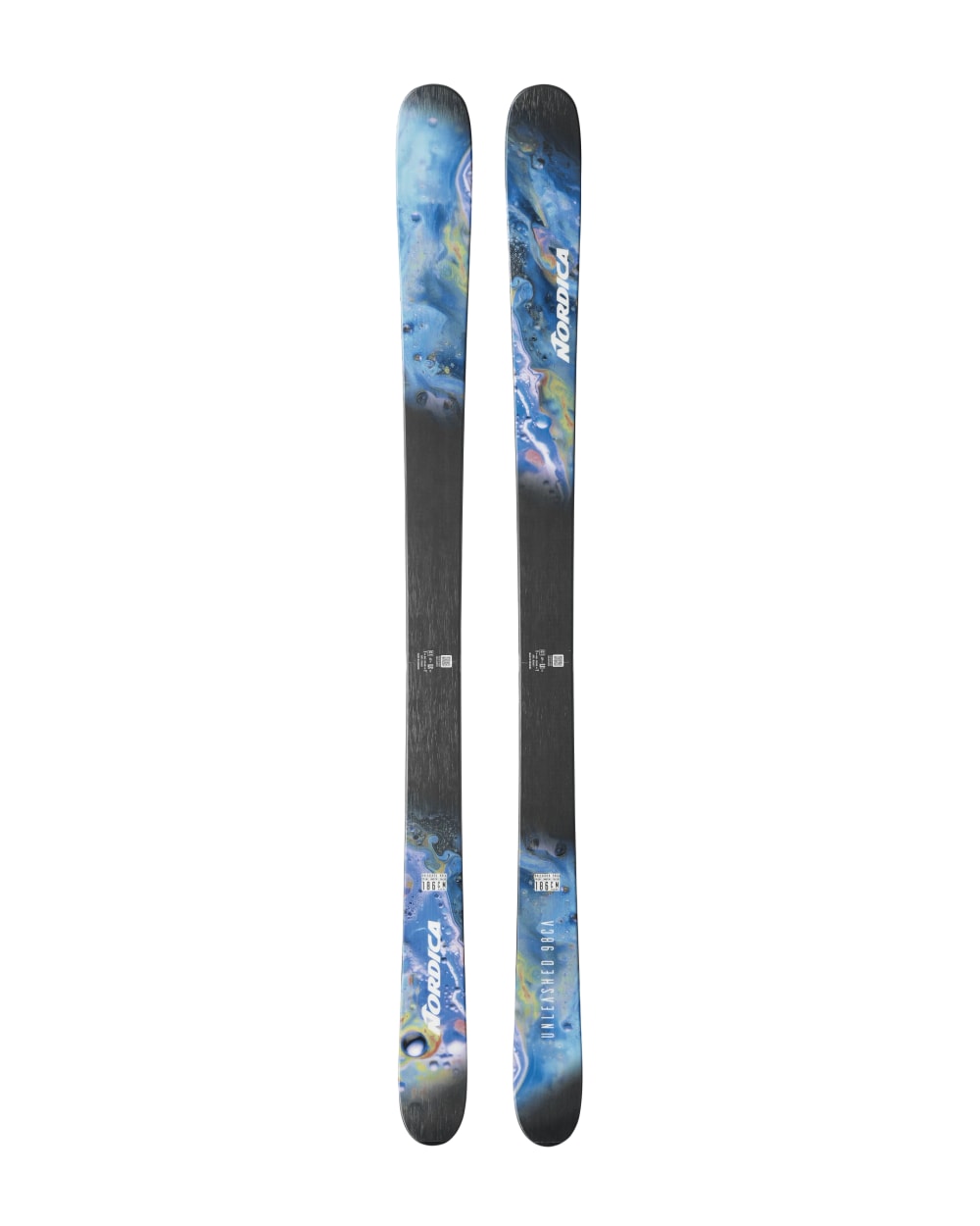 Nordica Unleashed 98 CA Skis - Oilslick Blue, front view