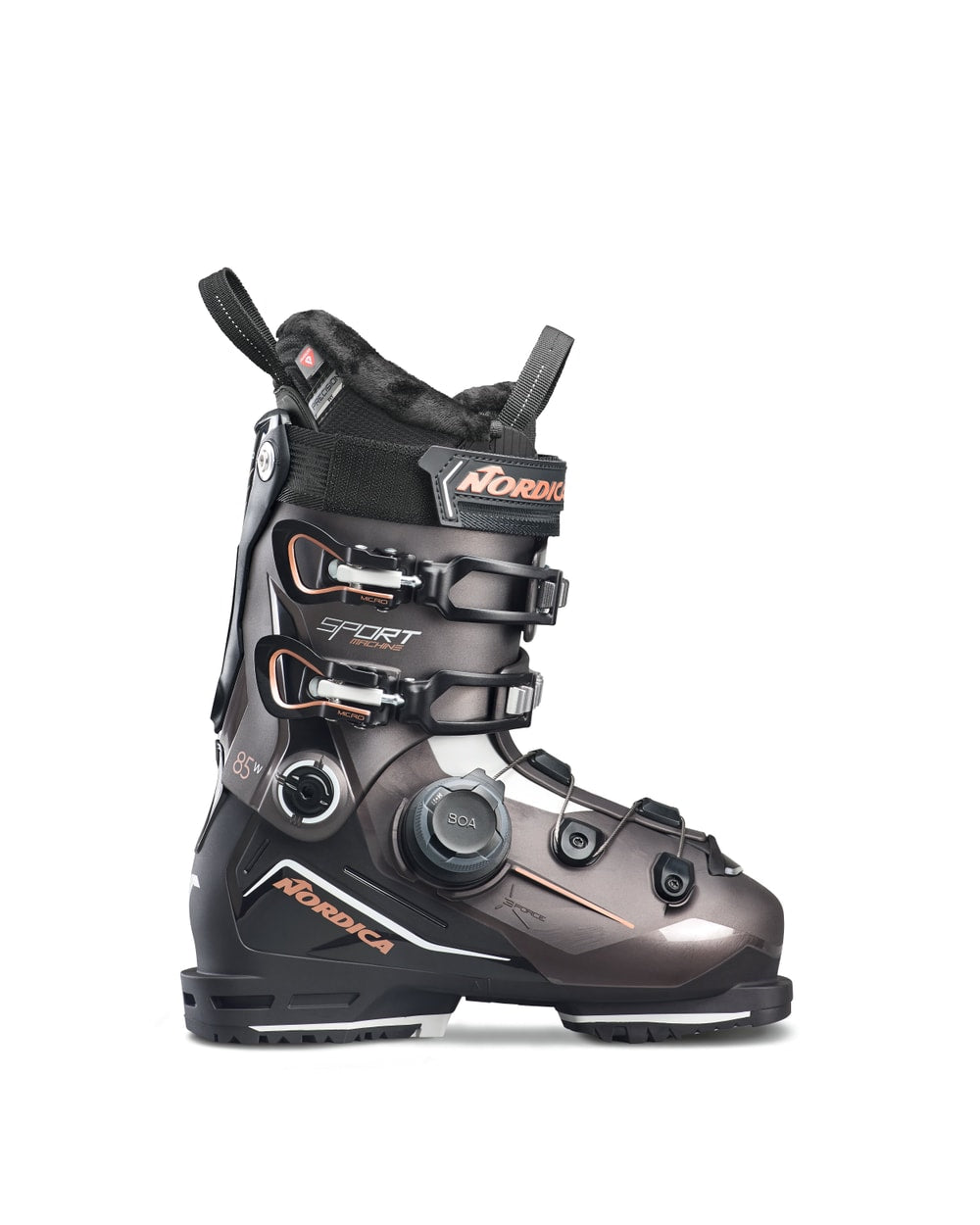 Nordica Women's Sportmachine 3 85 Boa Ski Boots - Bronze/Black/Rose
