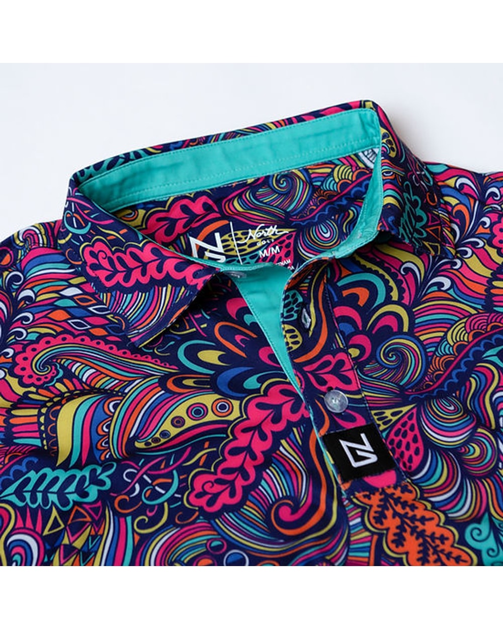 North Golf Abstract Floral Polo