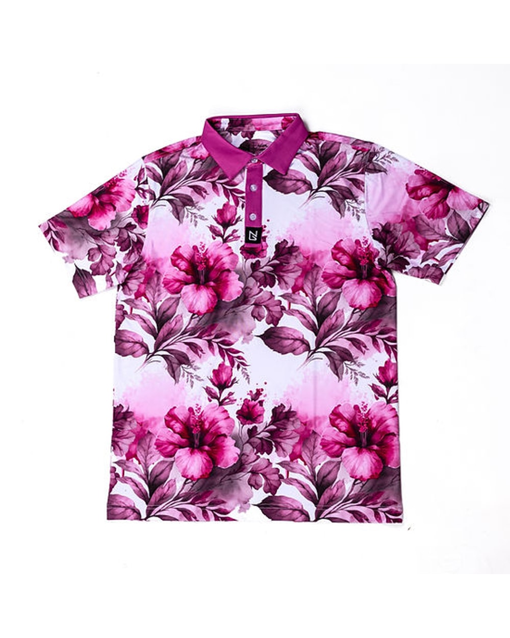 North Golf Floral Smoke Polo
