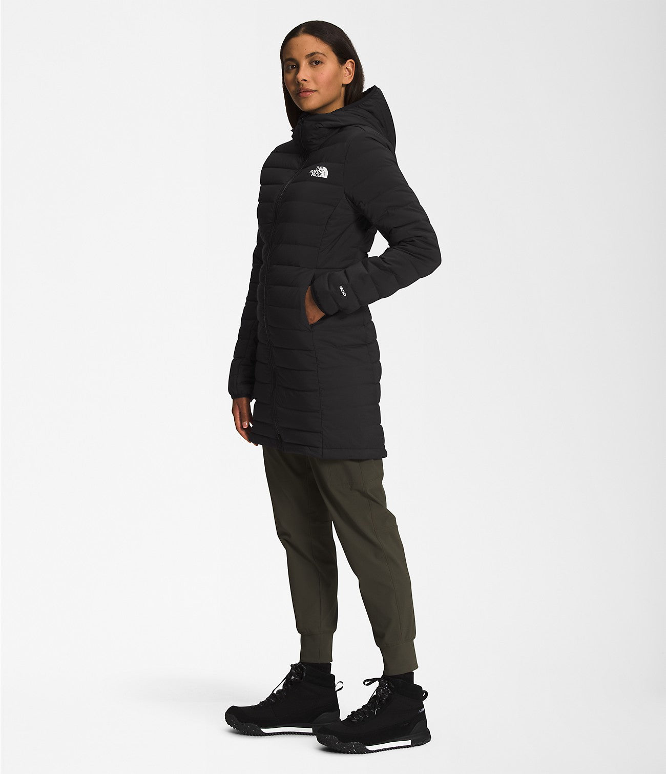 The North Face Belleview Stretch Down Parka TNF Black front