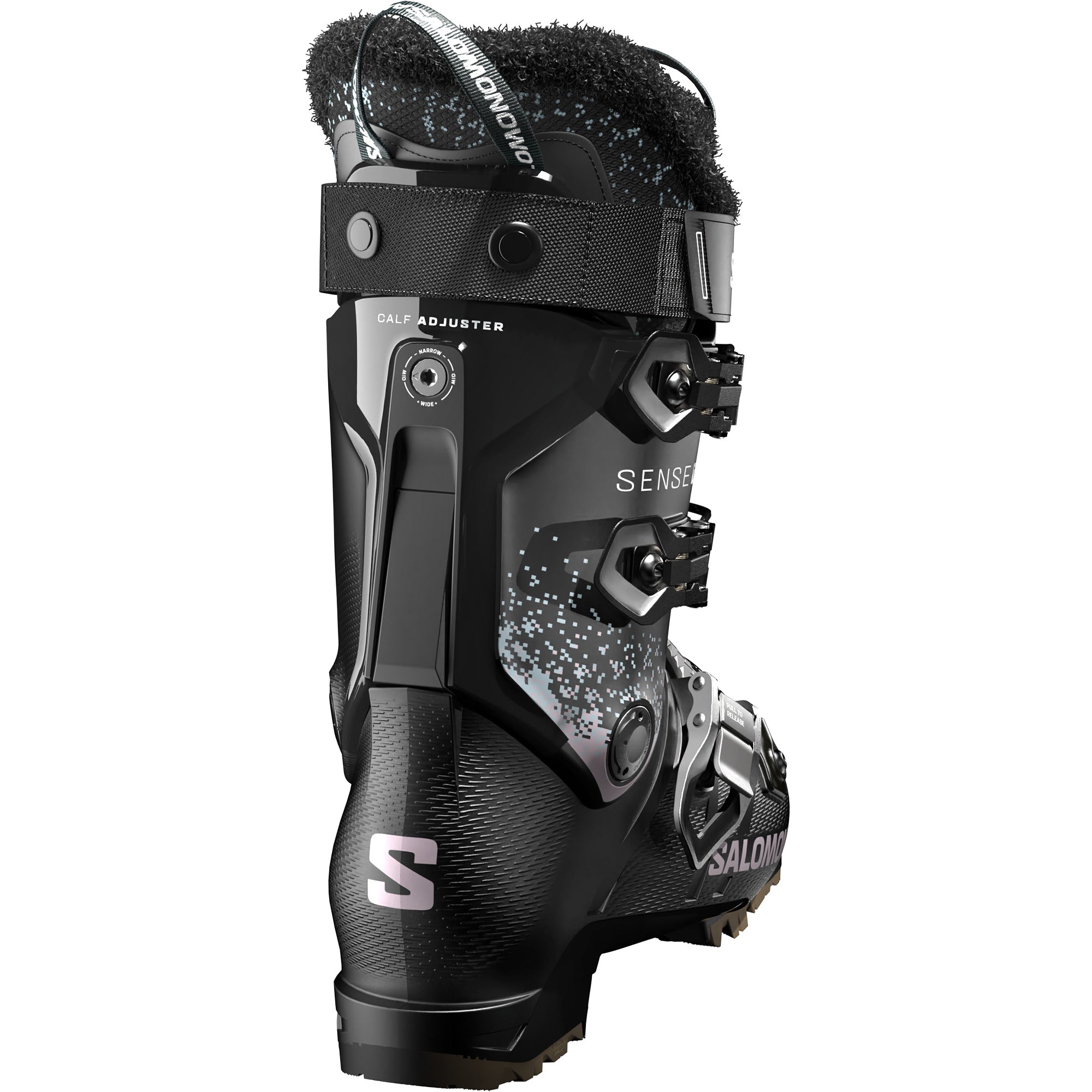 Salomon Women's Sense 70 alpine ski boot in Black