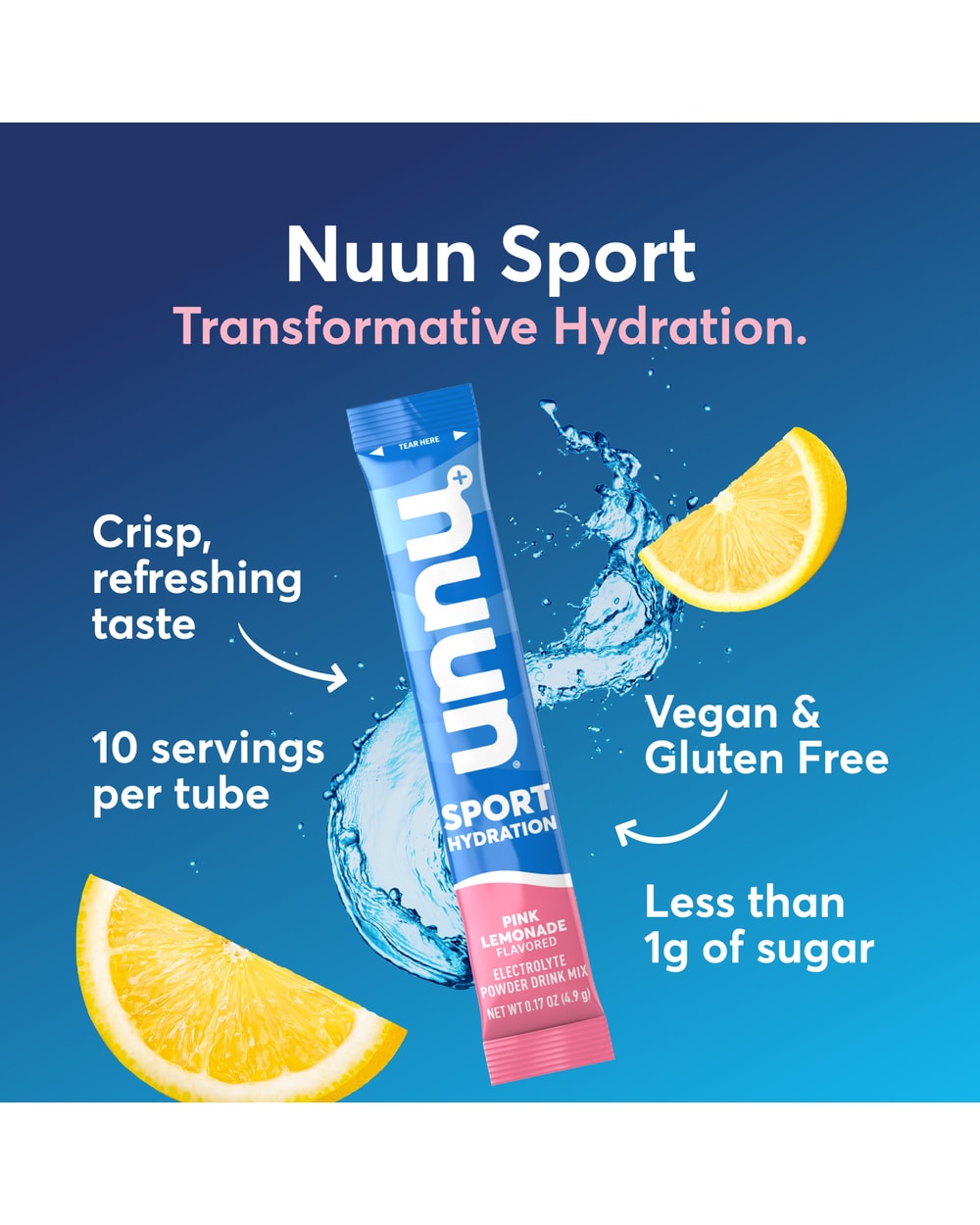 Nuun Sport Electrolyte Powder Packets - Pink Lemonade