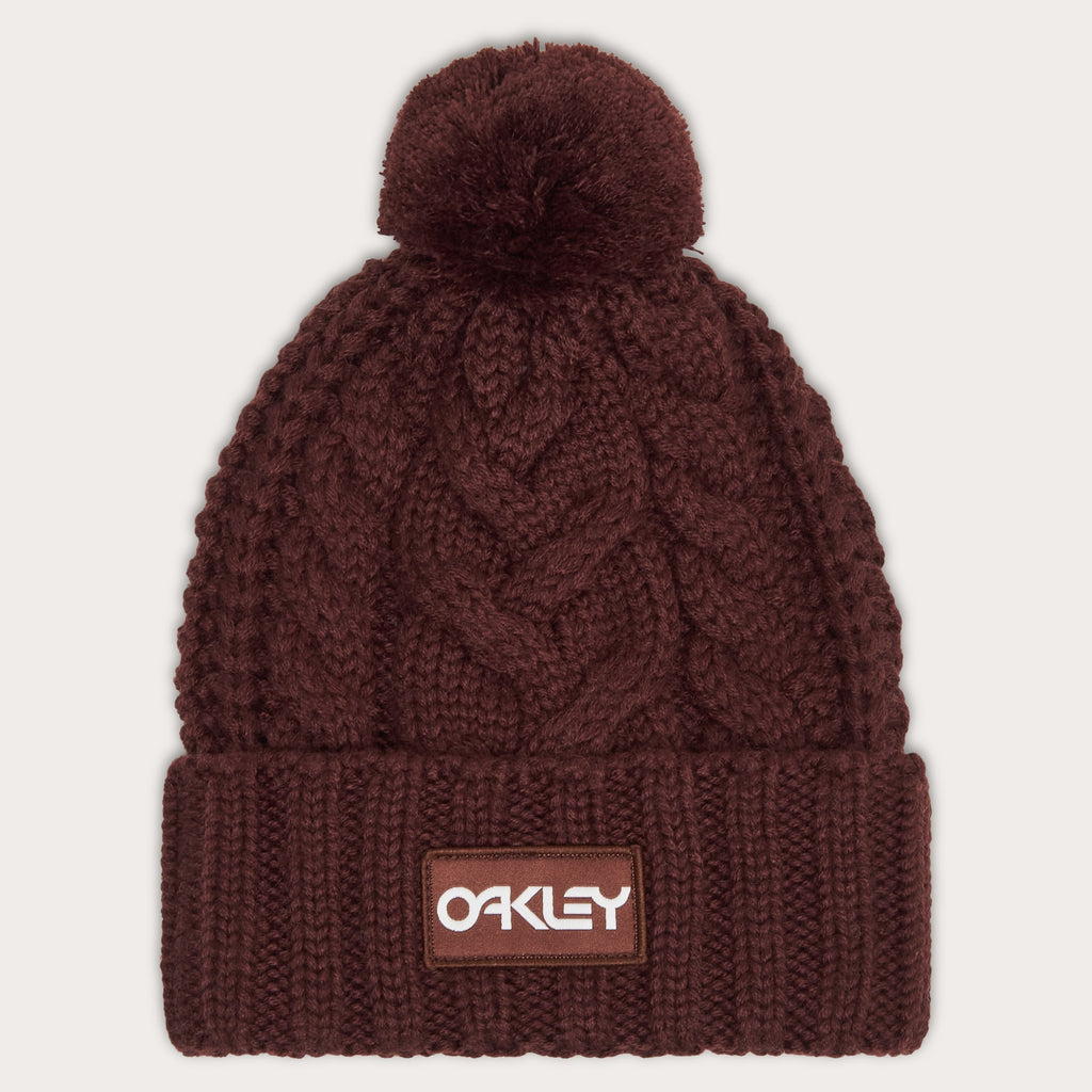 Oakley Harper Pom Beanie - GRENACHE, front view