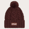 Oakley Harper Pom Beanie - GRENACHE, front view