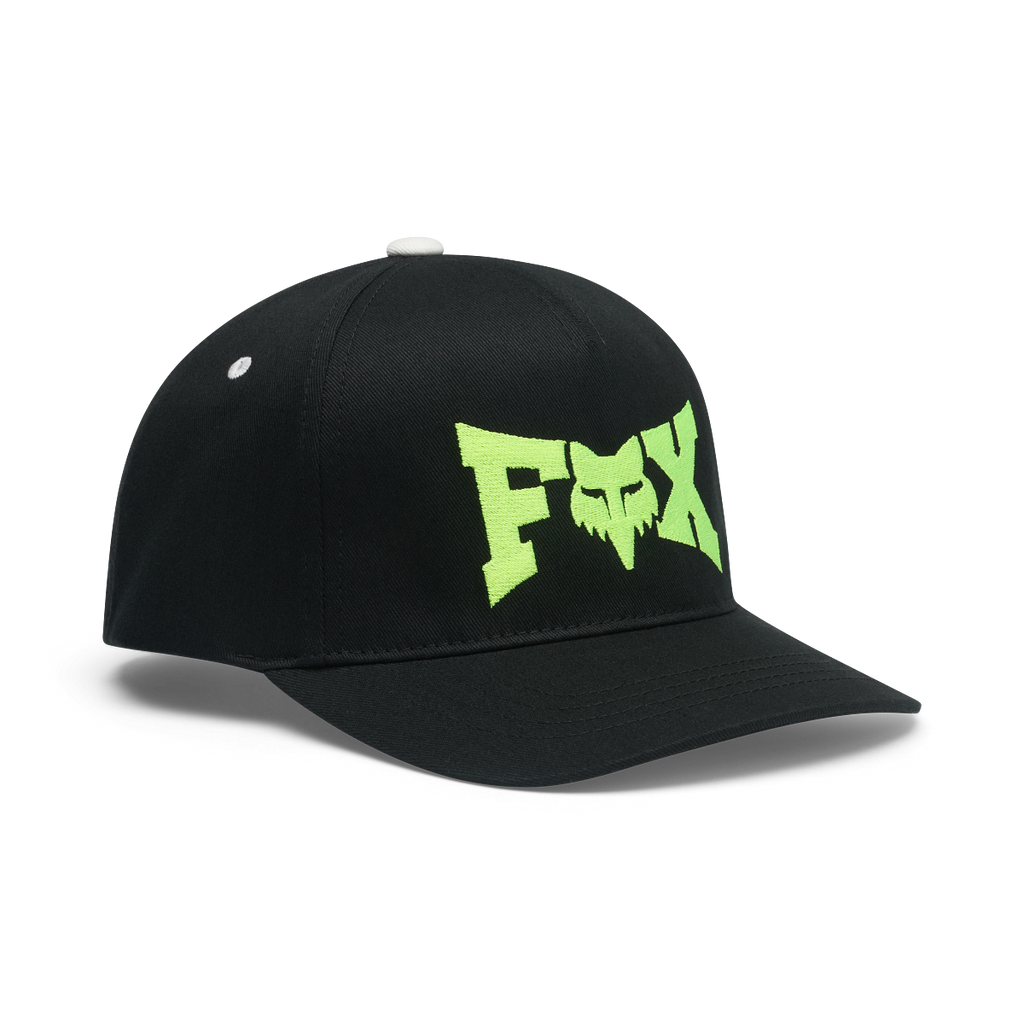 Fox Youth Bend Snapback Hat Black front
