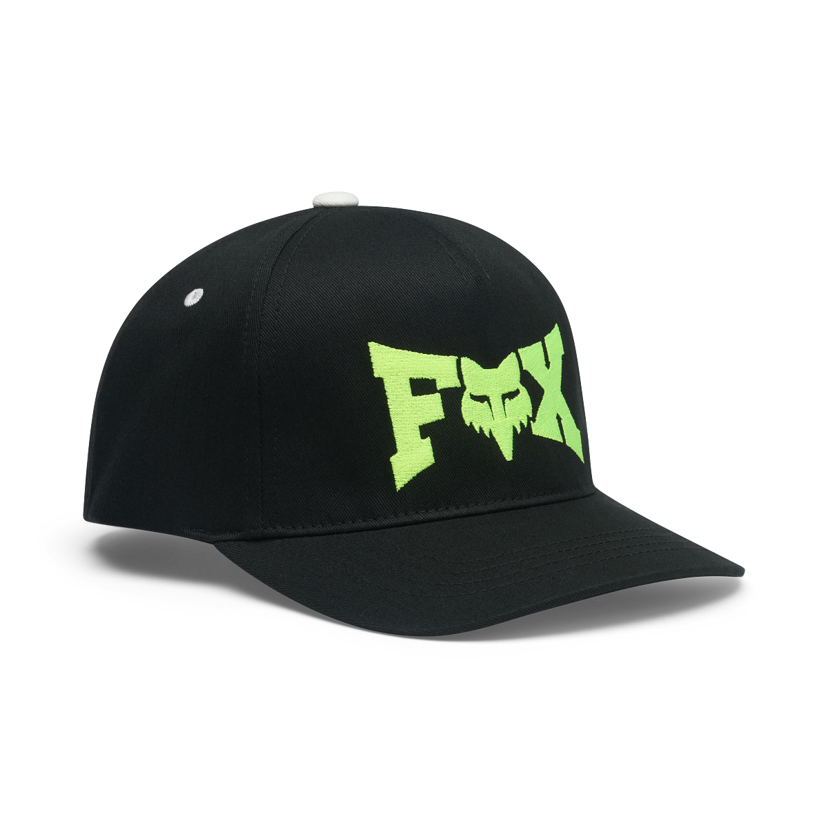 Fox Youth Bend Snapback Hat Black front