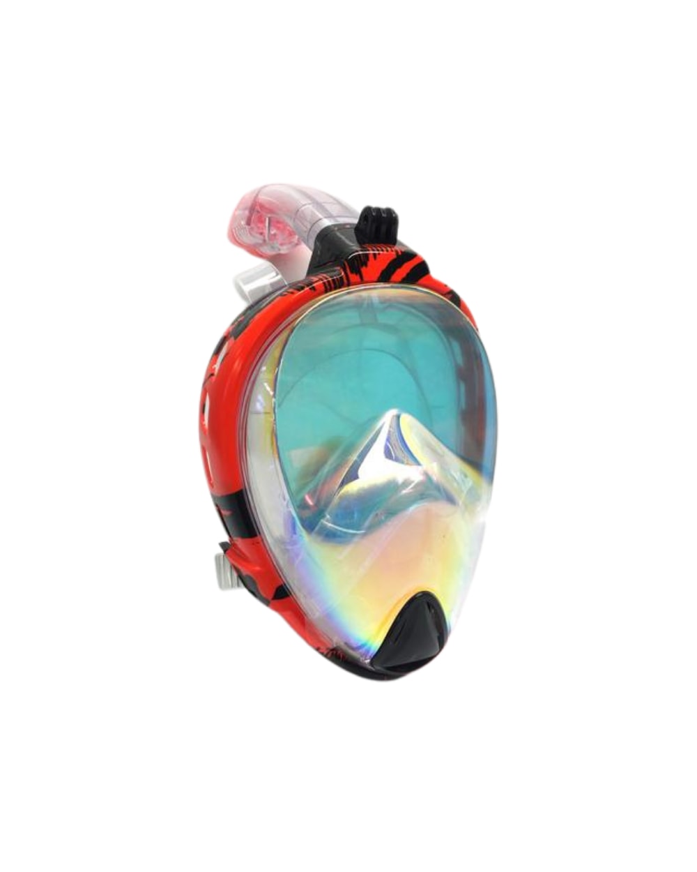 Onata Full Face Snorkel Mask with Camera Adapter - Orange, front view
