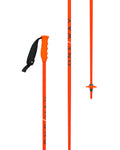 One Way Junior High Ski Poles - Neon Orange, front view