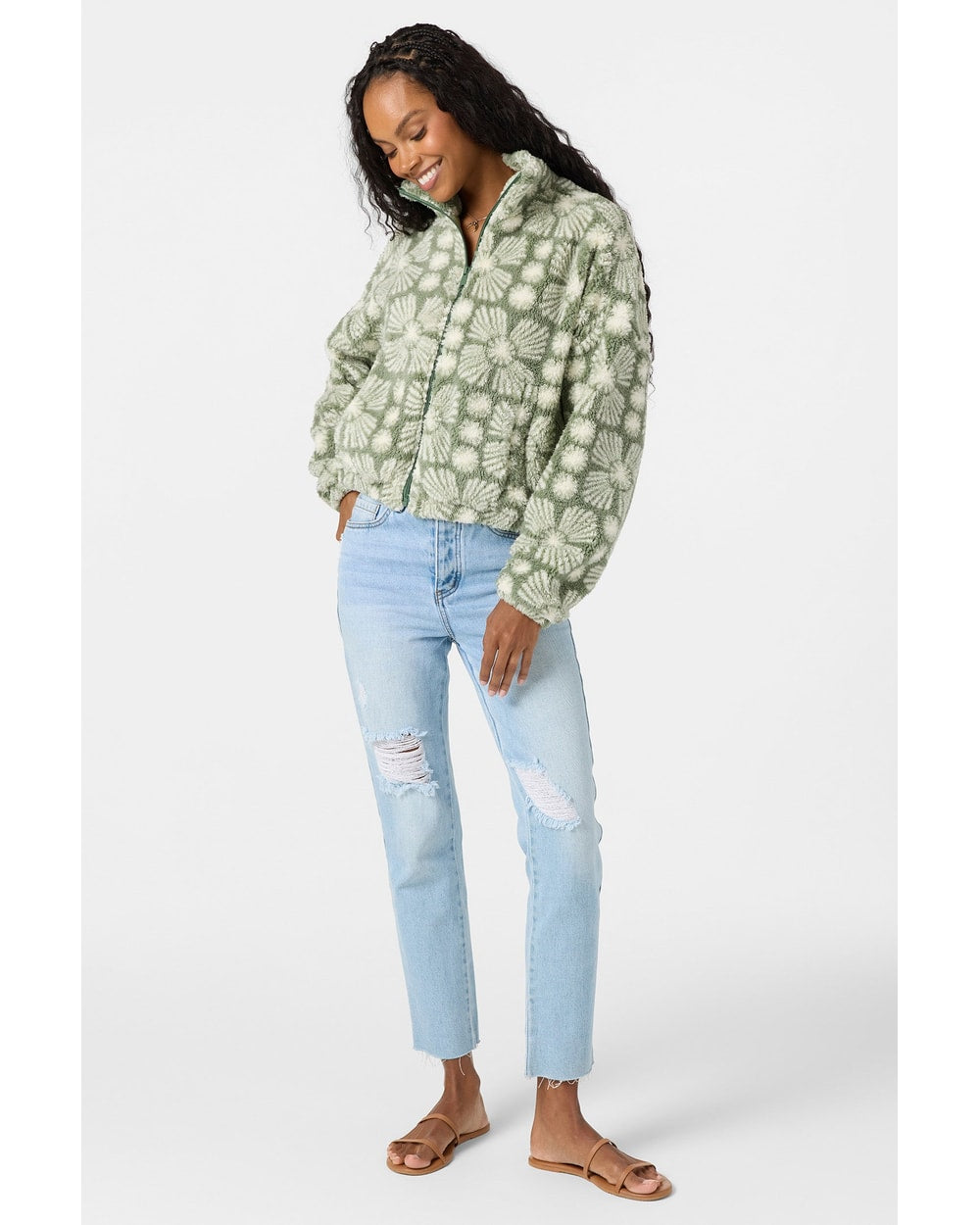 O'Neill Women's Cordin Printed Jacket - Sea Spray - three-quarter view