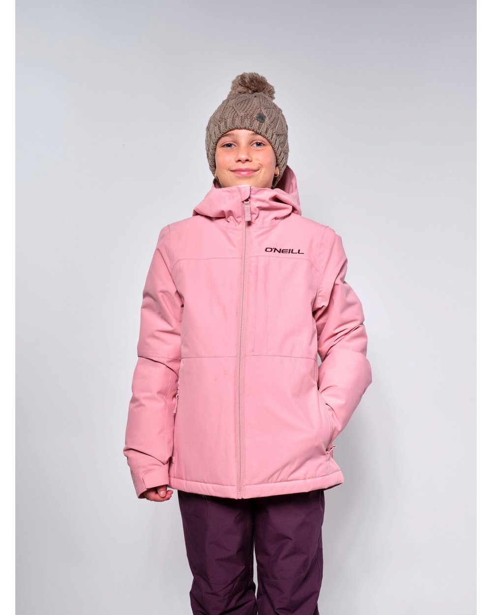 O'Neill Girls' Lite Snow Jacket Genuine Pink - front
