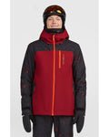 O'Neill Men's FWC'Cruz Duo Snow Jacket - Tamarillo Colour Block, front view