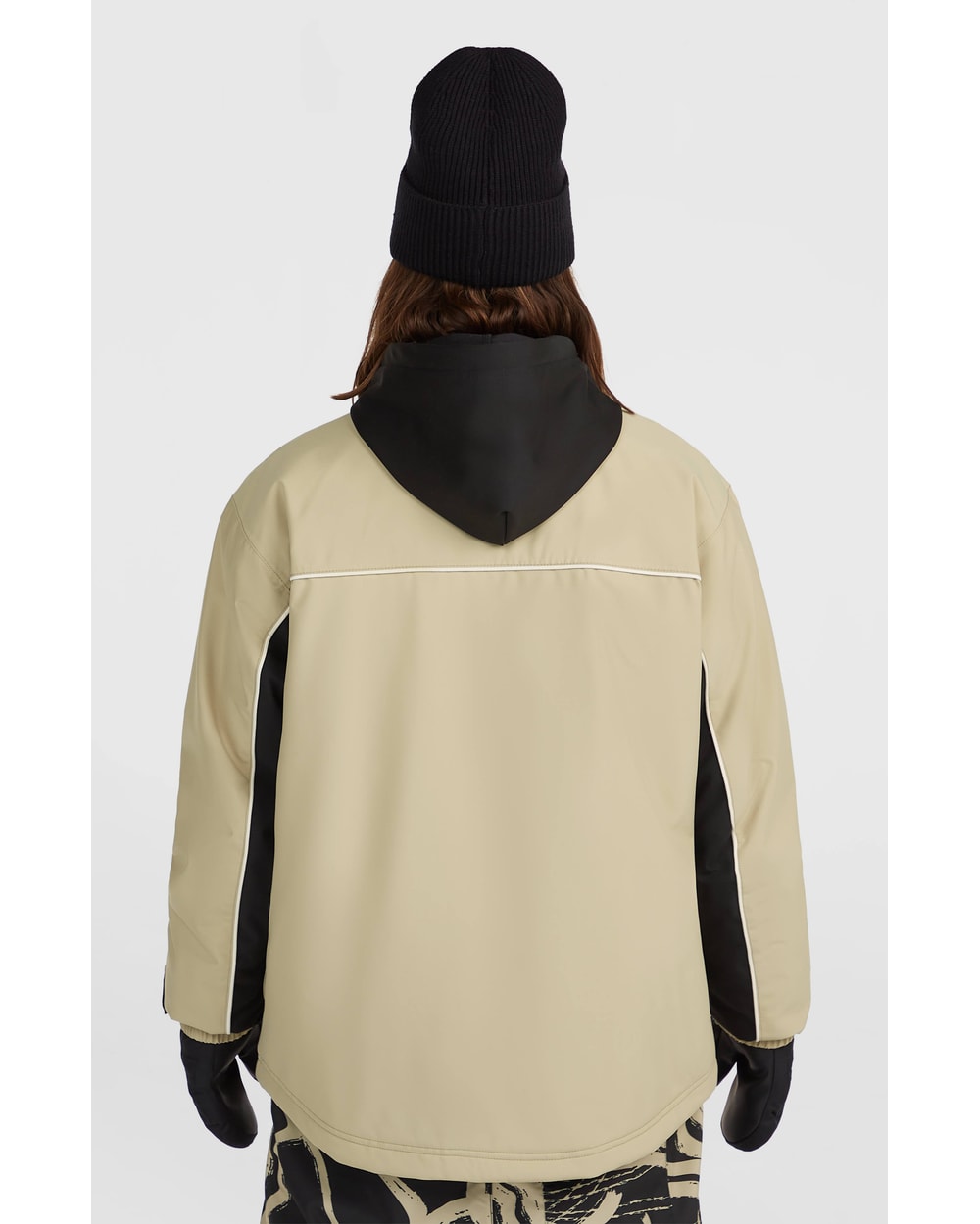 O'Neill Men's FWC'Play Shacket Snow Jacket - Olive Blush Colour Block, back view