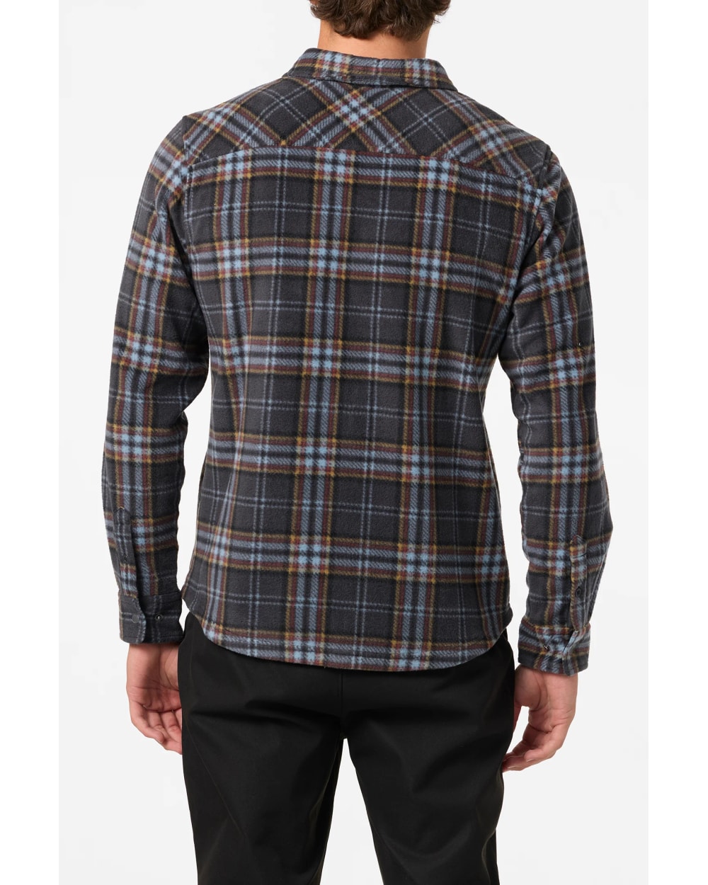 O'Neill Men's Glacier Plaid Superfleece Standard Fit Long Sleeve Shirt