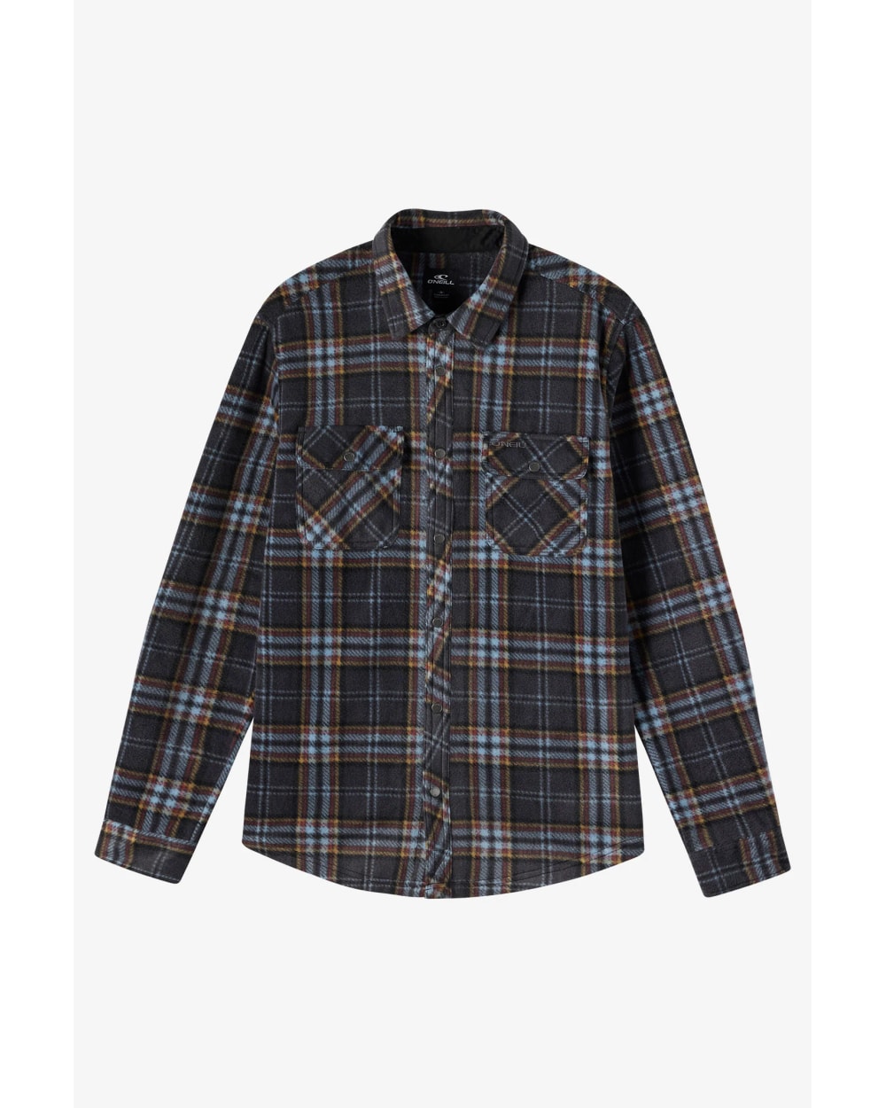 O'Neill Men's Glacier Plaid Superfleece Standard Fit Long Sleeve Shirt