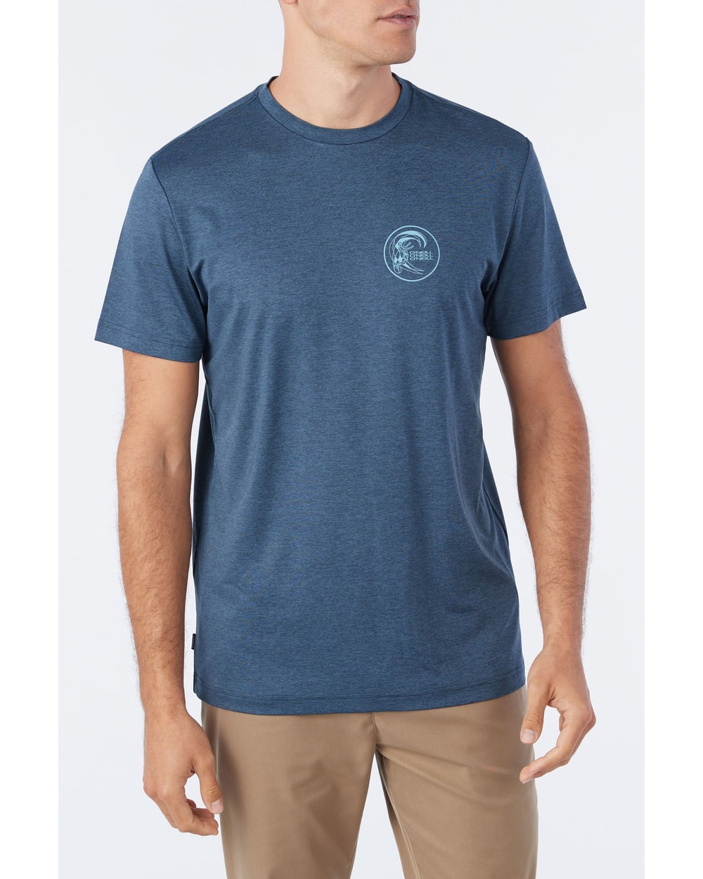 O'Neill TRVLR UPF Staple Short Sleeve Tee - Heather Navy - front
