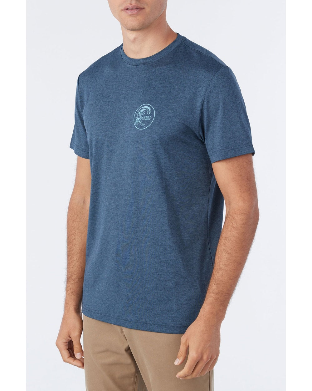 O'Neill TRVLR UPF Staple Short Sleeve Tee - Heather Navy - side