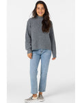 O'Neill Women's Cypress Mock Neck Sweater - Charcoal - front